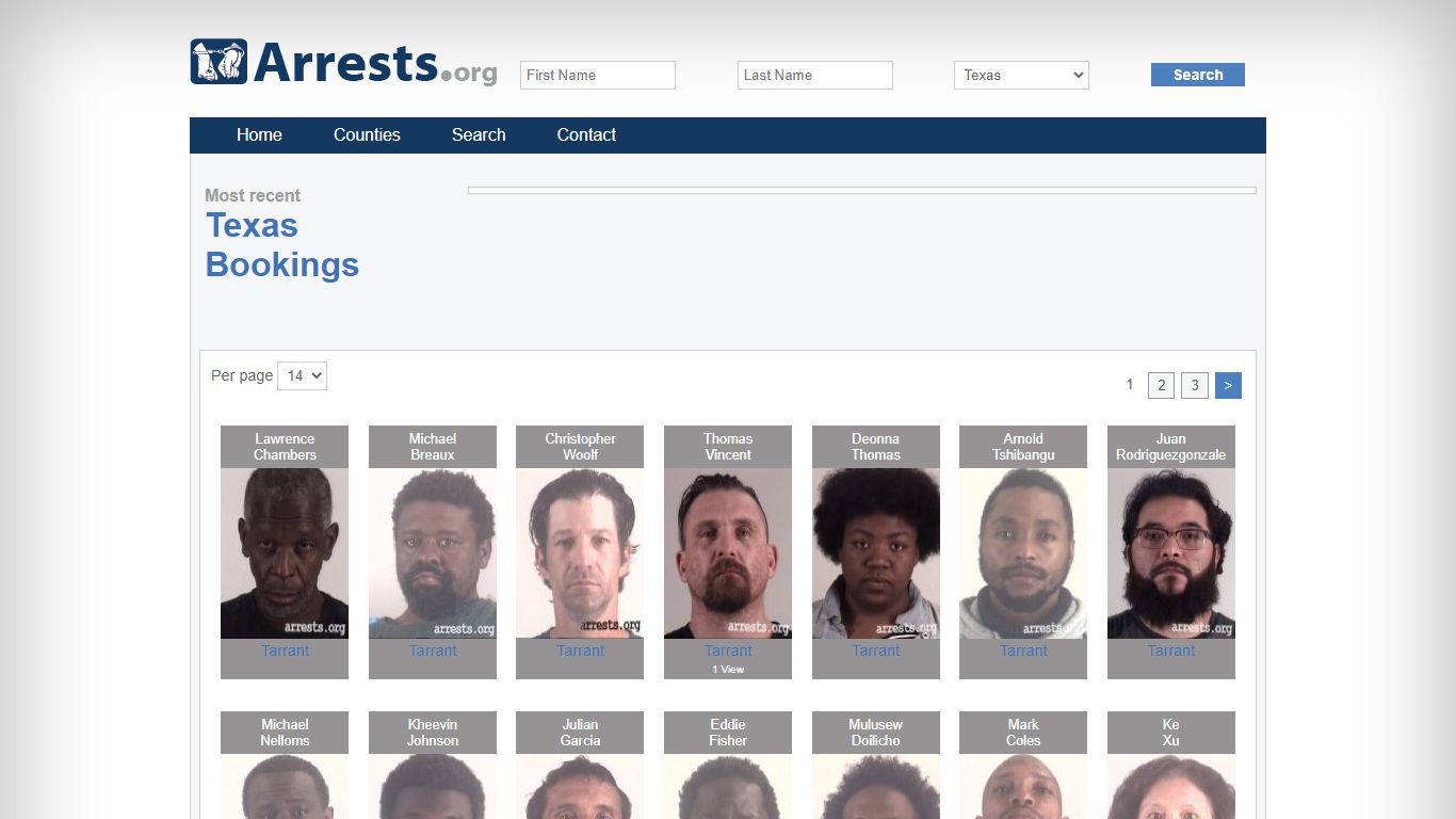 Texas Arrests and Inmate Search